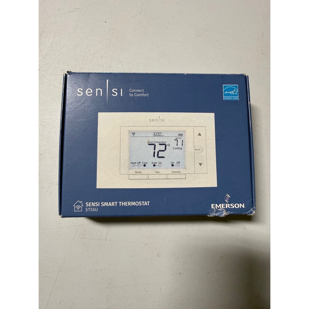 Emerson Sensi Smart Thermostat ST55U Wi-Fi Programmable White Energy Star